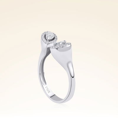 0,40 Karat Fantezi Damla Pırlanta Yüzük - Pare Pırlanta