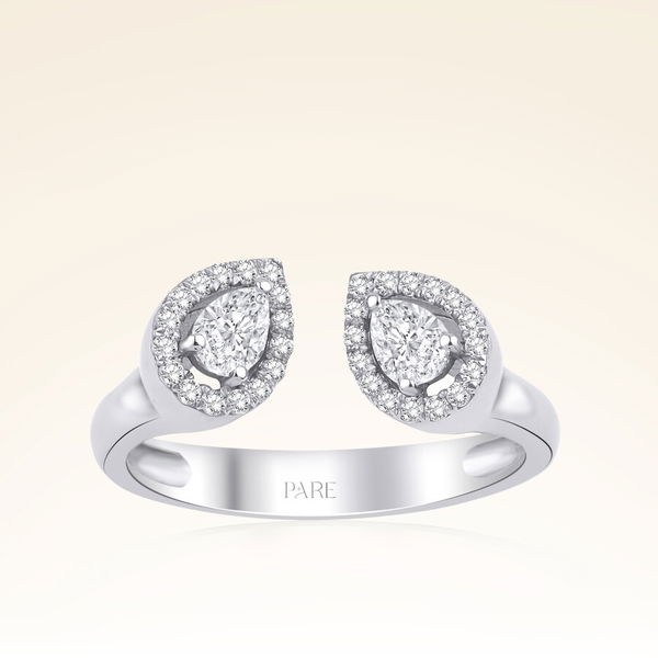 0,40 Karat Fantezi Damla Pırlanta Yüzük - Pare Pırlanta