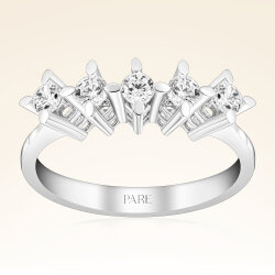 0,40 Karat HRD Sertifikalı Beştaş Pırlanta Yüzük - 1