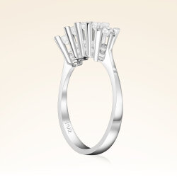 0,40 Karat HRD Sertifikalı Beştaş Pırlanta Yüzük - 2