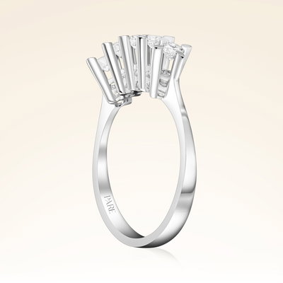 0,40 Karat HRD Sertifikalı Beştaş Pırlanta Yüzük - Pare Pırlanta