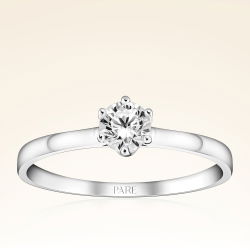 D Renk 0,40 Karat HRD Sertifikalı Tektaş Pırlanta Yüzük - 1