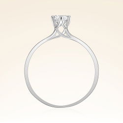 D Renk 0,40 Karat HRD Sertifikalı Tektaş Pırlanta Yüzük - 3