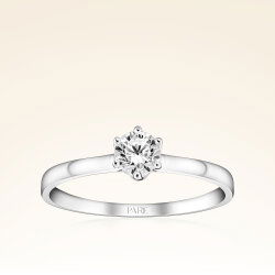 D Renk 0,40 Karat HRD Sertifikalı Tektaş Pırlanta Yüzük - 1