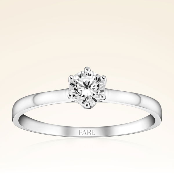 G Renk 0,40 Karat HRD Sertifikalı Tektaş Pırlanta Yüzük - Pare Pırlanta