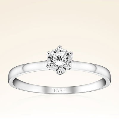 G Renk 0,41 Karat HRD Sertifikalı Tektaş Pırlanta Yüzük - Pare Pırlanta