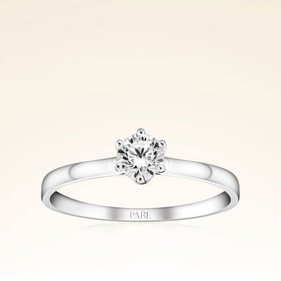 G Renk 0,41 Karat HRD Sertifikalı Tektaş Pırlanta Yüzük - Pare Pırlanta