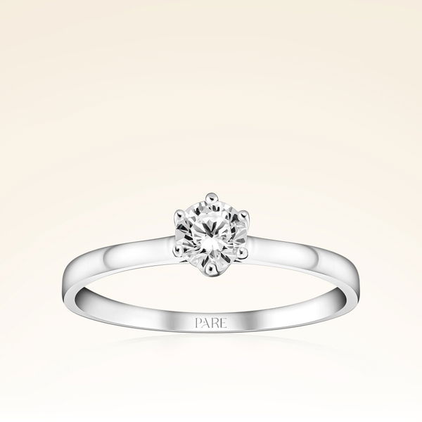 G Renk 0,41 Karat HRD Sertifikalı Tektaş Pırlanta Yüzük - Pare Pırlanta