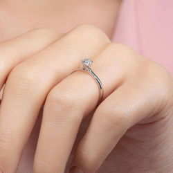 G Renk 0,40 Karat HRD Sertifikalı Tektaş Pırlanta Yüzük - PR00242-H40 - 6