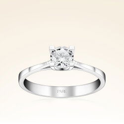 D Renk 0,40 Karat HRD Sertifikalı Tektaş Pırlanta Yüzük - 1