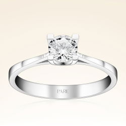 D Renk 0,40 Karat HRD Sertifikalı Tektaş Pırlanta Yüzük - 1