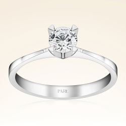 D Renk 0,40 Karat HRD Sertifikalı Tektaş Pırlanta Yüzük - 1