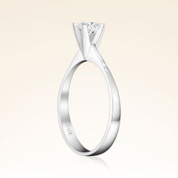 D Renk 0,40 Karat HRD Sertifikalı Tektaş Pırlanta Yüzük - 2