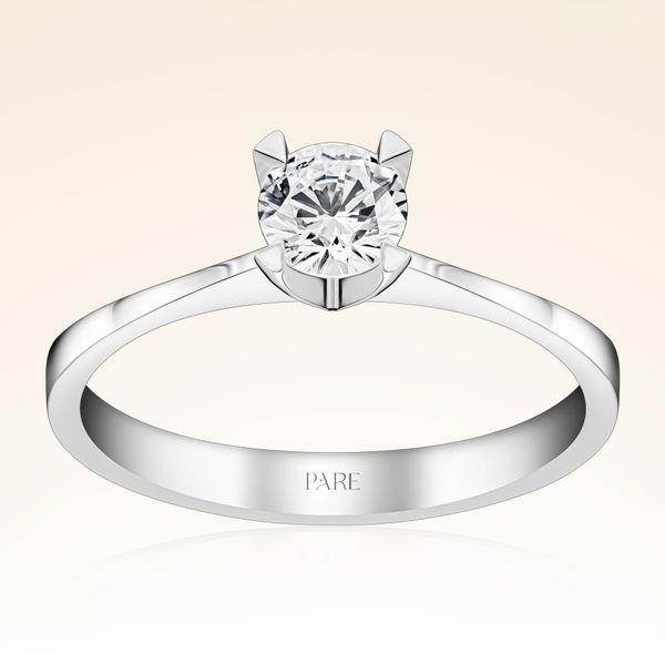 G Renk 0,40 Karat HRD Sertifikalı Tektaş Pırlanta Yüzük - Pare Pırlanta