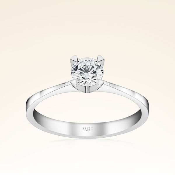 G Renk 0,40 Karat HRD Sertifikalı Tektaş Pırlanta Yüzük - Pare Pırlanta