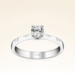 D Renk 0,40 Karat HRD Sertifikalı Tektaş Pırlanta Yüzük - 1