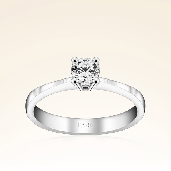 D Renk 0,40 Karat HRD Sertifikalı Tektaş Pırlanta Yüzük - Pare Pırlanta