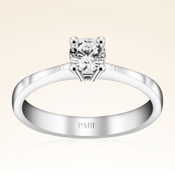 G Renk 0,40 Karat HRD Sertifikalı Tektaş Pırlanta Yüzük - 1