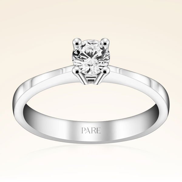 G Renk 0,40 Karat HRD Sertifikalı Tektaş Pırlanta Yüzük - Pare Pırlanta