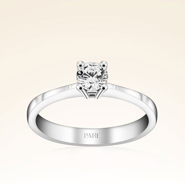 G Renk 0,40 Karat HRD Sertifikalı Tektaş Pırlanta Yüzük - Pare Pırlanta