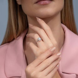 0,40 Karat Kolu Taşlı Baget Pırlanta Yüzük - PR00705 - 4