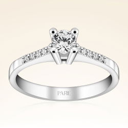 0,40 Karat Kolu Taşlı Tektaş Pırlanta Yüzük - PR01178 - 1