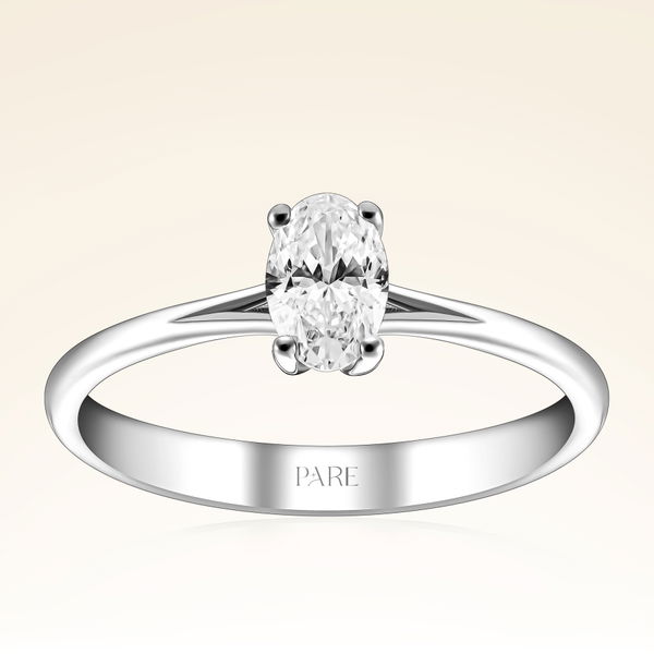 0,40 Karat Oval Tektaş Pırlanta Yüzük - Pare Pırlanta