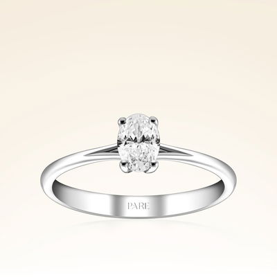 0,40 Karat Oval Tektaş Pırlanta Yüzük - Pare Pırlanta