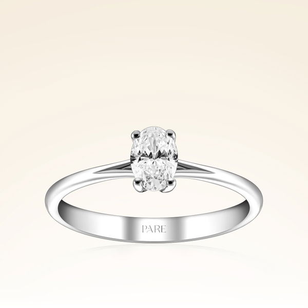 0,40 Karat Oval Tektaş Pırlanta Yüzük - Pare Pırlanta