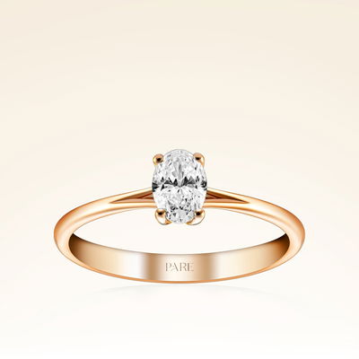 0,40 Karat Oval Tektaş Pırlanta Yüzük - Pare Pırlanta