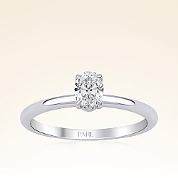 0,40 Karat Pırlanta Oval Tektaş Yüzük - 1