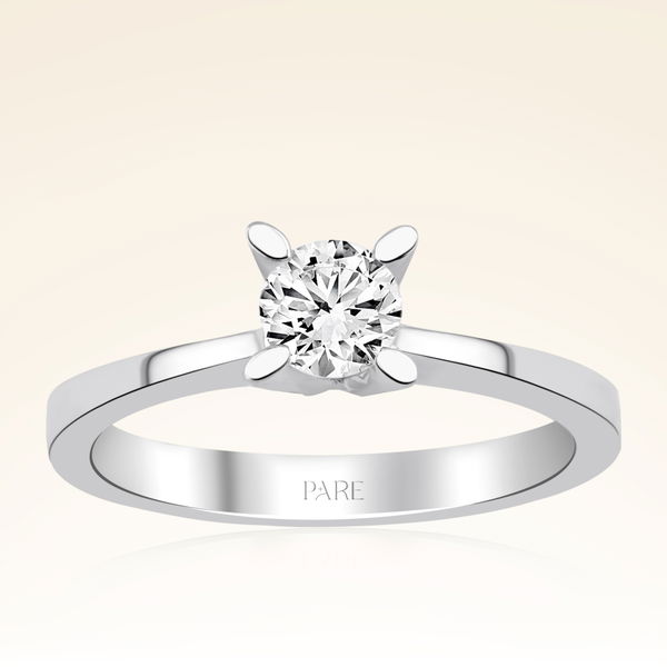 G Renk 0,40 Karat HRD Sertifikalı Tektaş Pırlanta Yüzük - Pare Pırlanta