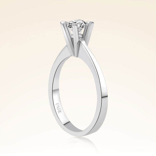 G Renk 0,40 Karat HRD Sertifikalı Tektaş Pırlanta Yüzük - Pare Pırlanta