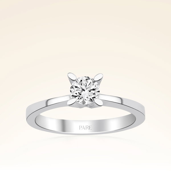 G Renk 0,40 Karat HRD Sertifikalı Tektaş Pırlanta Yüzük - Pare Pırlanta