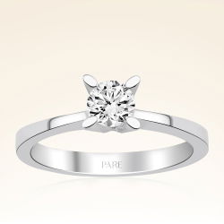 G Renk 0,40 Karat HRD Sertifikalı Tektaş Pırlanta Yüzük - 1