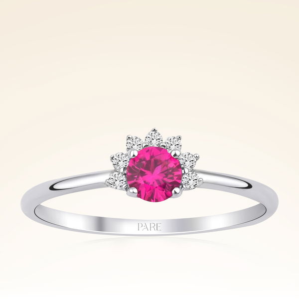 0,40 Karat Pırlanta Yakut Yüzük - Pare Pırlanta