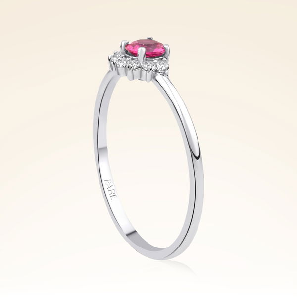 0,40 Karat Pırlanta Yakut Yüzük - Pare Pırlanta