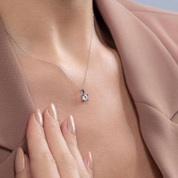 0,40 Karat Tektaş Pırlanta Kolye - 3