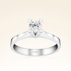 G Renk 0,40 Karat HRD Sertifikalı Tektaş Pırlanta Yüzük - 1