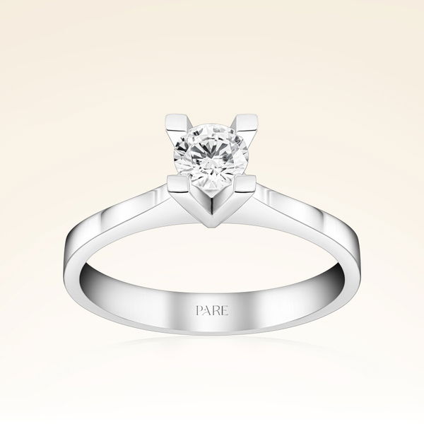 G Renk 0,40 Karat HRD Sertifikalı Tektaş Pırlanta Yüzük - Pare Pırlanta