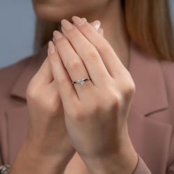 0,40 Karat Tektaş Pırlanta Yüzük - 5