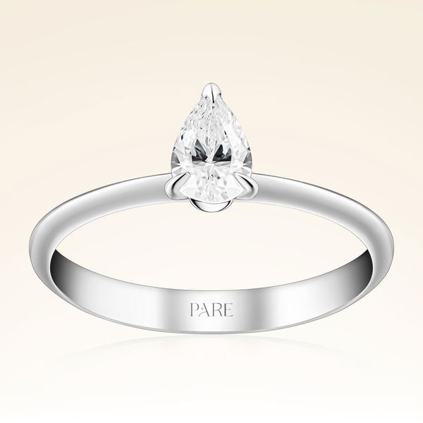 0,40 Karat Pırlanta Damla Tektaş Yüzük - Pare Pırlanta