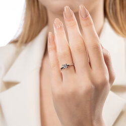 G Renk 0,40 Karat HRD Sertifikalı Tektaş Pırlanta Yüzük - 6