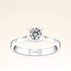 G Renk 0,40 Karat HRD Sertifikalı Tektaş Pırlanta Yüzük - 1