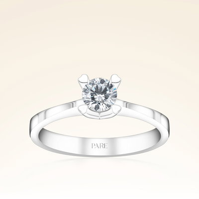 G Renk 0,40 Karat HRD Sertifikalı Tektaş Pırlanta Yüzük - Pare Pırlanta