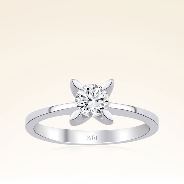 G Renk 0,40 Karat HRD Sertifikalı Tektaş Pırlanta Yüzük - Pare Pırlanta