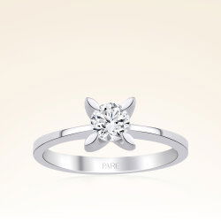 G Renk 0,40 Karat HRD Sertifikalı Tektaş Pırlanta Yüzük - 1