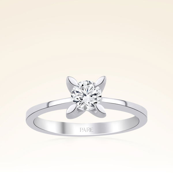 G Renk 0,40 Karat HRD Sertifikalı Tektaş Pırlanta Yüzük - Pare Pırlanta