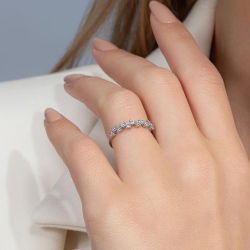 0,40 Karat Yarımtur Pırlanta Yüzük - 3