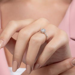 0,41 Karat Baget Pırlanta Yüzük - PR00079 - 6